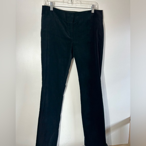 LOFT BLACK SOFT VELVET CORDUROY MARISA SKINNY PANTS SIZE 6 - Picture 2 of 7